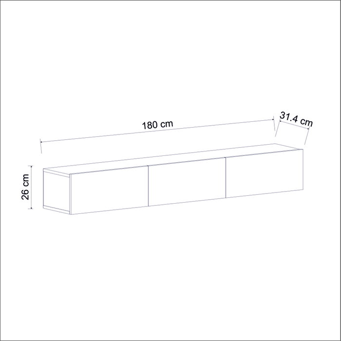 Hanah Home Soporte para TV Terra - Walnut
